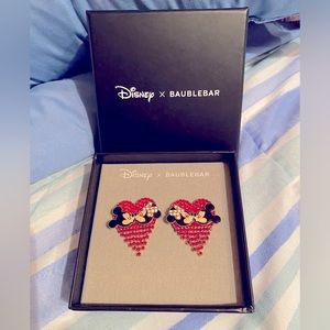 NIB Disney X Baublebar Kissing Red Heart Minnie & Mickey Earrings❤️